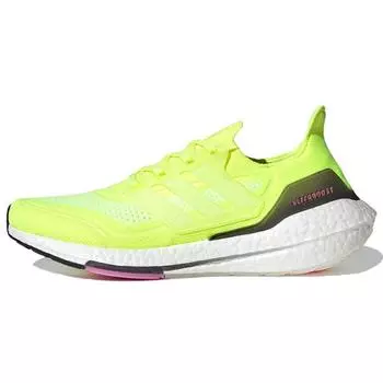 Adidas UltraBoost 21 Solar Yellow Мужские кроссовки Cloud-White Screaming-Pink FY0373 39