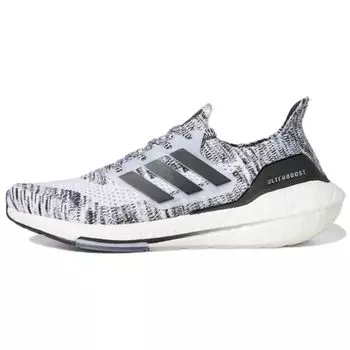 Adidas UltraBoost 21 White Black Мужские кроссовки Cloud-White Core-Black GV7709 41