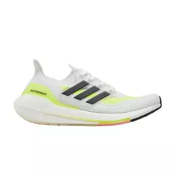 Adidas UltraBoost 21 White Solar Yellow Женские кроссовки Cloud-White Core-Black FY0401 36