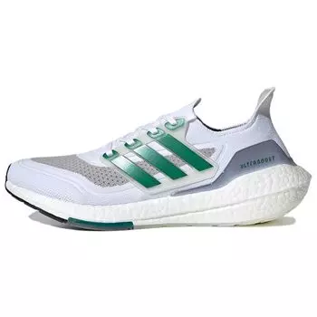 Adidas UltraBoost 21 White Sub Green Мужские кроссовки Cloud-White Core-Black FZ2326 40