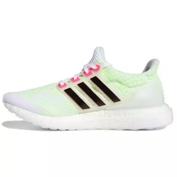 adidas UltraBoost 5.0 DNA Glow In The Dark — белые черные женские кроссовки Cloud-White Core-Black Signal-Green G58759