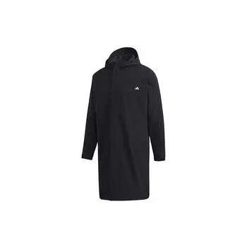 Adidas Ultraboost Jacket Длинное ветрозащитное разминочное пальто с капюшоном Мужская верхняя одежда Черный GM4450 L