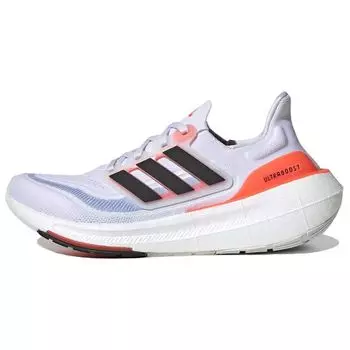 Adidas UltraBoost Light White Solar Red Женские кроссовки Cloud-White Core-Black HQ6353 36