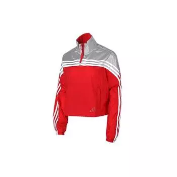 Adidas Urban Anorak Тканый лоскутный пуловер Женская верхняя одежда Красный Серый GJ9021 XL