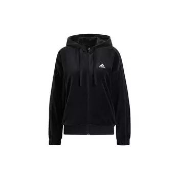Adidas Велюровая куртка с капюшоном Женская верхняя одежда Черный HG1845 M