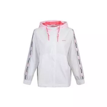 Куртка-ветровка Adidas Neo с капюшоном, женская, белая GJ5358 S