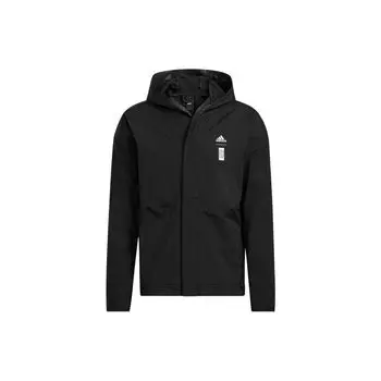 Adidas Ветровка с капюшоном Мужские куртки Черные HE5145