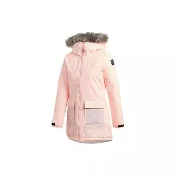 Adidas Ветрозащитная теплая повседневная спортивная куртка с флисовой подкладкой, женская куртка розового цвета GE7791 M