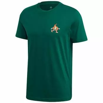 Adidas Влагоотводящая футболка с круглым вырезом, повседневная спортивная футболка с коротким рукавом, мужская футболка, зеленая FN1721 L