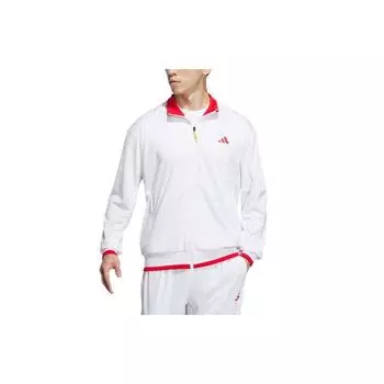 Adidas Вязаная теннисная куртка с логотипом Colorblock Мужская Верхняя одежда Белый IV7578 XXL