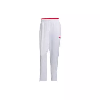 Adidas Вязаные теннисные брюки с поясом с цветными блоками, мужские брюки, белые IV7577 L