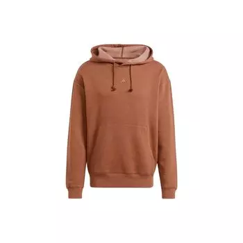 Adidas Всесезонная толстовка с капюшоном Garment-Wash с сплошным логотипом, мужские толстовки с капюшоном, коричневые IJ6928 S