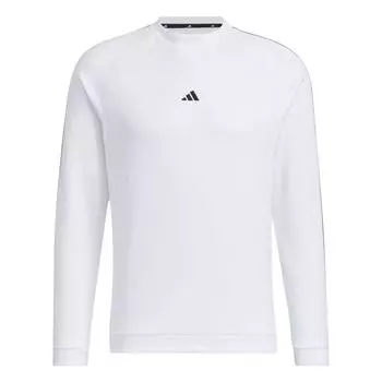 Adidas Теплый свитер с круглым вырезом и длинным рукавом, футболка унисекс, топы белого цвета JE1443 L