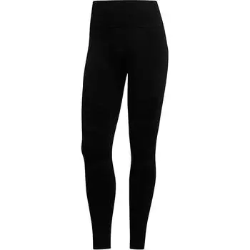 Adidas Трикотажные брюки Warp Knit с высокой посадкой, простые, однотонные, облегающие, с высокой талией, удобные, женские, черные, DX9300 S