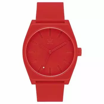[Adidas Watch] Водонепроницаемые аналоговые часы (Оригинальный японский продукт) [Z10-191 ProcessSP1] Силиконовые часы Японский механизм 191Все красные
