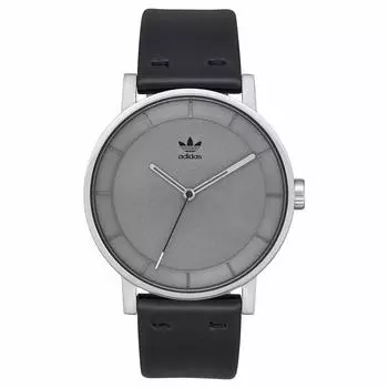 [Adidas Watch] Waterproof Analog Watch (Authentic Japanese Product) [Z08-2926 DistrictL1] Watch Japanese Movement Leather Strap 2926Silver Charcoal
