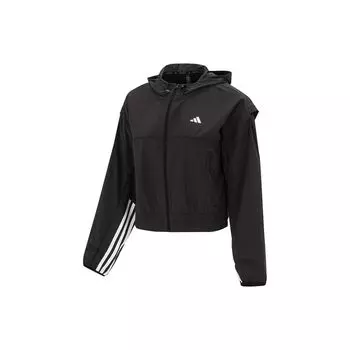 Adidas Wind.Rdy Hyperglam Ветровка в полоску по бокам Уличная куртка Женская верхняя одежда Черный IL6977 XL