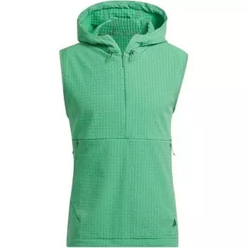 Adidas Wind.Rdy однотонный теплый водонепроницаемый повседневный жилет с капюшоном для мужчин, жилеты зеленого цвета IW2816 M