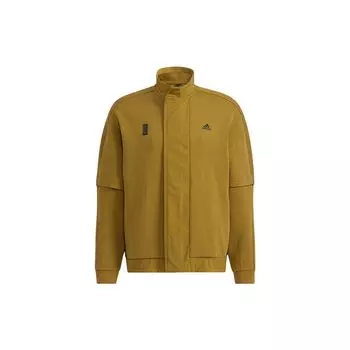 Adidas Wj Kn Mid Series Logo Performance Мужская приталенная куртка Верхняя одежда Светло-коричневый H39319 M