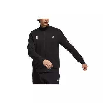 Adidas Wj Kn Series Sporty Logo Fit Спортивная куртка Мужская Верхняя одежда Черный H39334 M