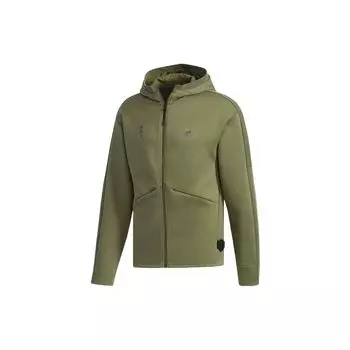 Adidas Wuji Series Вязаная спортивная куртка с капюшоном Мужская верхняя одежда Военно-зеленый DM5237 M