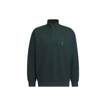 Adidas Wuji Теплый вязаный свитшот с молнией до половины, мужские топы, темно-зеленый IX4297 L