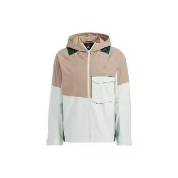 Adidas вышитый логотип карман на молнии с капюшоном куртка мужская верхняя одежда розовый коричневый HN9044 XL