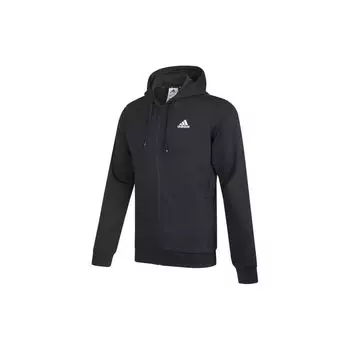 Adidas вышитый логотип Спортивная вязаная куртка с капюшоном Мужские куртки черные HB5081 S