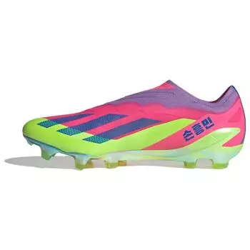 Adidas X Crazyfast Son.1 Laceless FG South Korea Nightlife Мужские кроссовки Pink Lucid-Lemon Bright-Royal IF0416