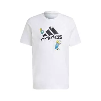 Adidas X Футболка с графикой Симпсонов Мужские топы Белый GS6309 XL