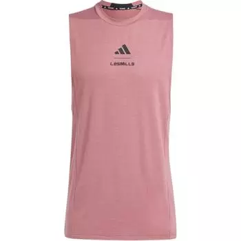 Adidas X Les Mills Удобный круглый вырез с логотипом, спортивный жилет для мужчин, темно-коричневый, красный JJ3150 2XL