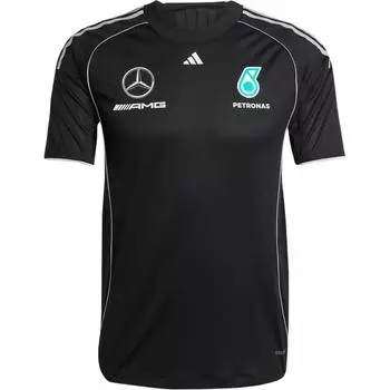 Adidas X Mercedes-Amg Petronas F1 Team Ss25 модная удобная футболка с коротким рукавом для мужчин, черные JX8245 M