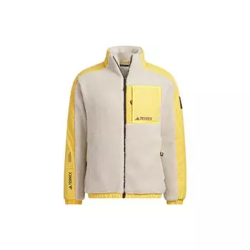 Adidas X National Geographic Colorblock Толстая спортивная куртка для активного отдыха на флисовой подкладке Мужские куртки Off-White IL8985 M