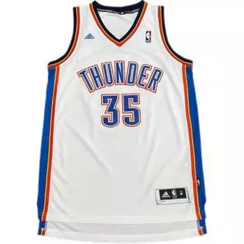 Adidas X NBA Collaboration Durant Oklahoma City Thunder вышитая майка баскетбольная майка унисекс топы белые U09009 L