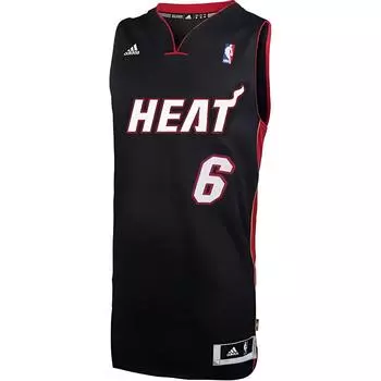 Adidas X NBA Collaboration James Heat 6 Jersey Удобная мягкая дышащая майка без рукавов унисекс-топы черного цвета 7912A-314-K91382 XL