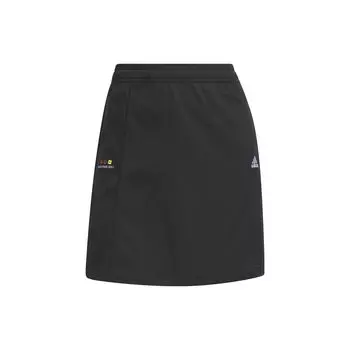 Adidas X Shuting Qiu Совместная серия Американская ретро однотонная вышитая спортивная мини-юбка трапециевидной формы повседневная женская юбка черная IM8451 L