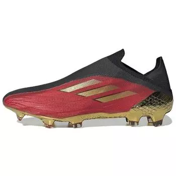 Adidas X Speedflow+ FG Vivid Red Gold Metallic Мужские кроссовки Core-Black GW7436 44