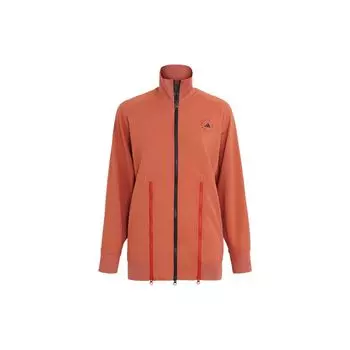 Adidas X Stella McCartney Однотонная повседневная куртка-трак с воротником на молнии Женская куртка Оранжевая HR9174 XS