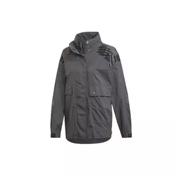 Adidas X Stella McCartney Run Ult Куртка Цветные Блоки Печатный Капюшон Тканая Куртка Женская Куртка Серый EA2162 XS