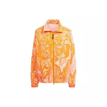 Adidas x Stella McCartney Truecasuals Тканая спортивная куртка с монограммой Женская верхняя одежда Светло-красный HZ9140 XS