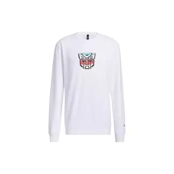 Adidas X Transformers Collaboration Повседневный свитер с круглым вырезом и длинным рукавом Мужская толстовка Белая HN4183 S