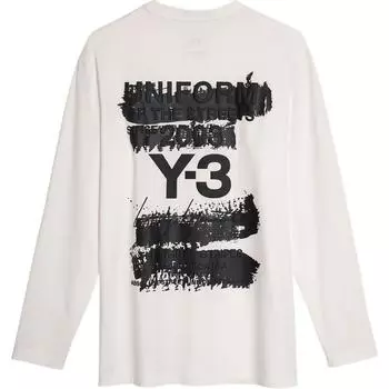 adidas x Y-3 U GFX Футболка с длинным рукавом Белая Унисекс Уличная одежда JM3234 M