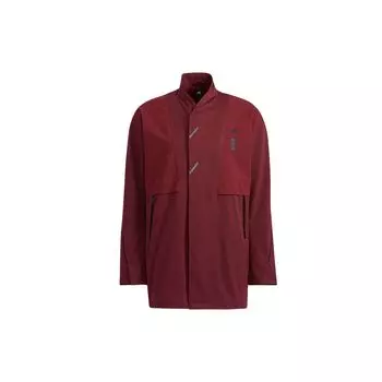 Adidas Xia Long Logo Спортивная куртка с воротником-стойкой Мужская верхняя одежда Кирпично-красный HE5122 L
