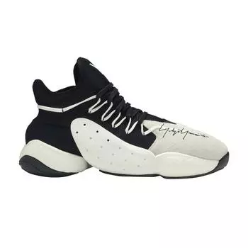 Adidas Y-3 BYW BBall Белые черные мужские кроссовки BC0337