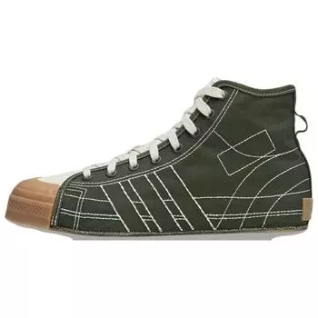 Adidas Y-3 Nizza High Night Cargo Contrast Stitch унисекс кроссовки зеленый кремово-белый резиновый JH8919 42