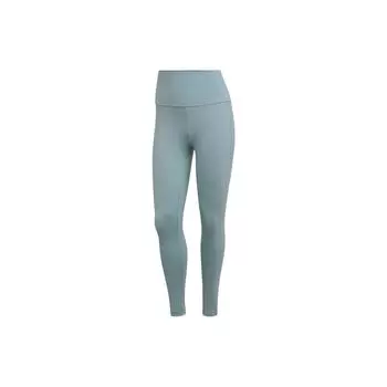 Adidas Yoga Studio 7/8 Облегающие укороченные брюки для фитнеса с высокой талией Женские брюки Синие HC6639 XL