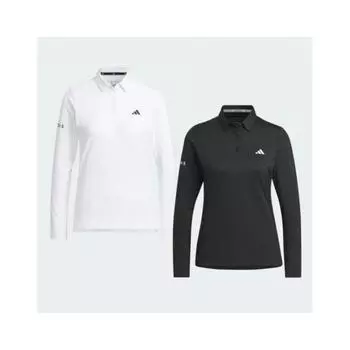Adidas Женская футболка-поло S Aerolady Big BoS с длинным рукавом HY0919 white/L