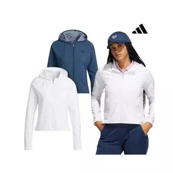 Adidas Женская куртка Windlady с капюшоном и подкладкой Hg6925 Hg6927 navy/S