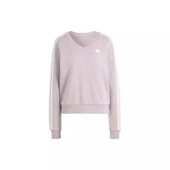 Adidas Женская толстовка Essentials с 3 полосками и V-образным вырезом, светло-розовая IR5302 M