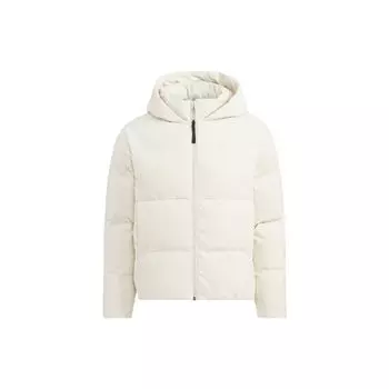 Adidas Женская вельветовая куртка-пуховик, однотонный фирменный логотип, молния, карман, капюшон, куртка, женская куртка, Off-White HN2112 S